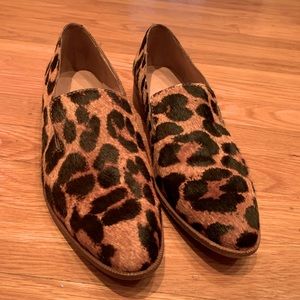 Madewell Leopard Print Calf Hair Leather Loafers